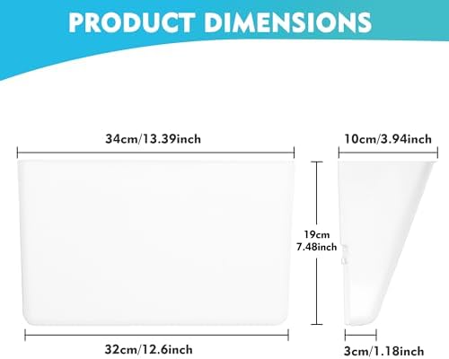 EASEPRES 6 Pack White Plastic Single Pocket Hanging File Organizer, Wall Mount - Image 2