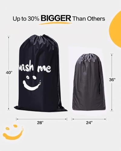 HOMEST 2 Pack XL Wash Me Travel Laundry Bag, Dirty Clothes Organizer, Large - Image 2