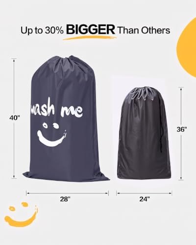 HOMEST XL Laundry Bag 28" x 40", Extra Large Dirty Clothes Organizer - Image 2