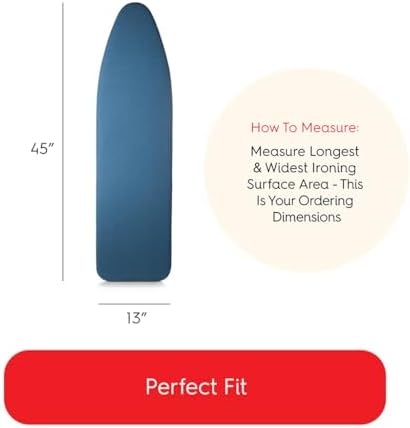 TIVIT Ironing Board Cover 13 x 45, Performance Grade Titanium Coated Pro Grip - Image 4