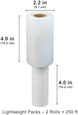 Stretch Film 4" × 500 ft, Shrink Wrap Rolls - Image 3