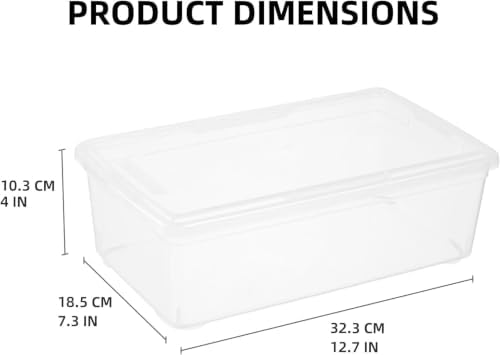 novelinks 6 Pack 6QT Plastic Storage Bins - Image 3