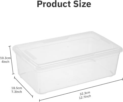 novelinks 10 Pack 6 Quart Clear Plastic Storage Bins - Image 2