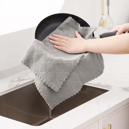 Homaxy Super Soft Absorbent 16 Pack Coral Velvet Dish Cloths - Image 4