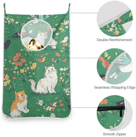 1PC Hanging Laundry Hamper Bag Over the Door Laundry Hamper Wall Hamper Large - Image 6