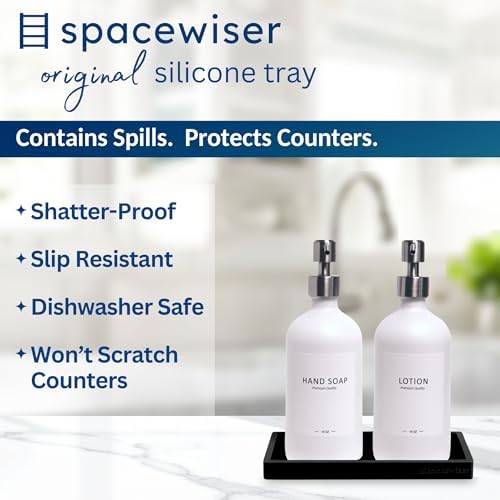 Spacewiser Countertop & Vanity Silicone Tray – 2 PC Small 7.7" Soap Tray - Image 2