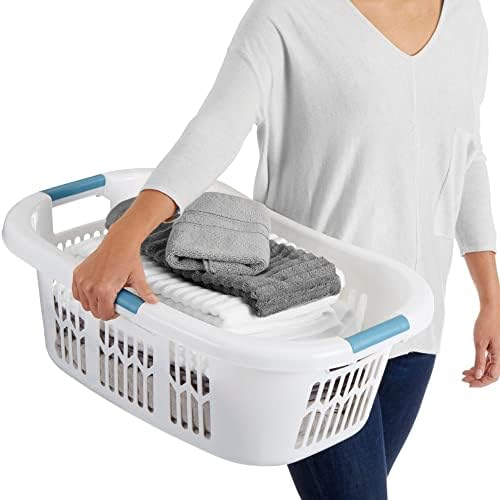 Rubbermaid Laundry Basket XL Hip-Hugger Basket 2.1-Bushel White Laundry - Image 4