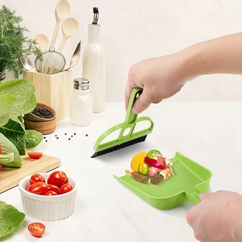 SEWACC Mini Broom and Dustpan Set 6 Sets Desktop Sweeping Tools - Image 5