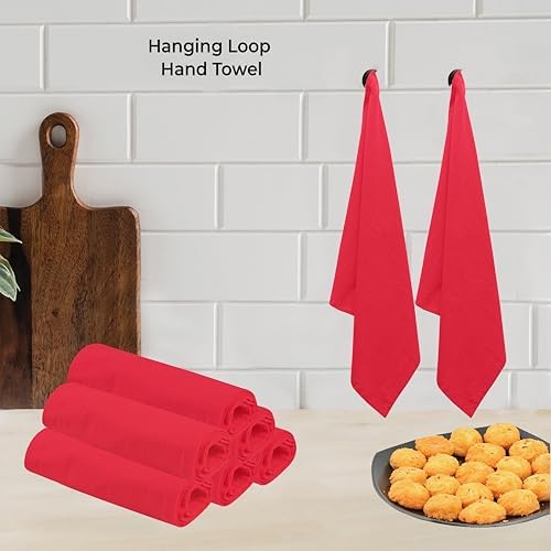 Urban Villa Kitchen Towels Cotton Dish Towels 27”x27” Red - Image 3