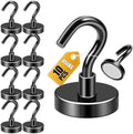 DIYMAG Magnetic Hooks, 85lbs 10pcs Cruise Cabin Essentials Heavy Duty Black by DIYMAG