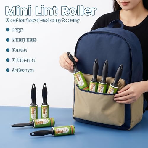12 Rolls Compact Lint Rollers for Pet Hair Extra Sticky, Dog & Cat Hair Remover - Image 6