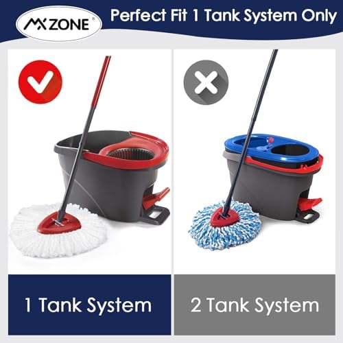 Spin Mop Replacement Heads for O-Cedar EasyWring 1-Tank, Microfiber 3-Pack - Image 2