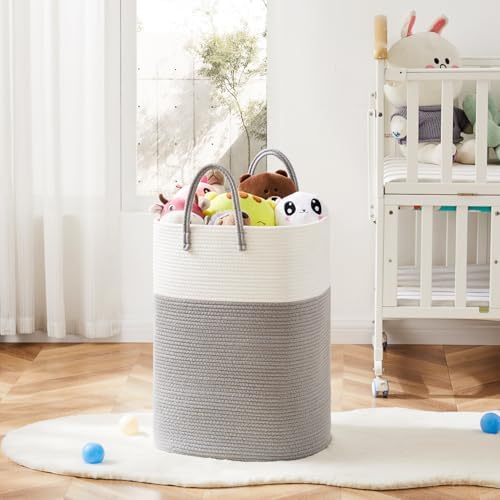 Artfeel Laundry Basket, Woven Cotton Rope Laundry Hamper, 40L Versatile Storage - Image 6