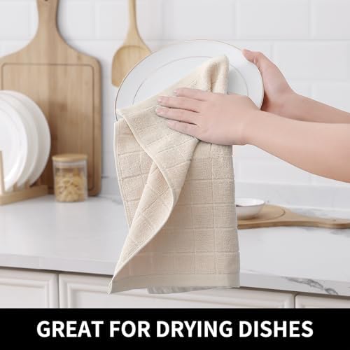 Homaxy 100% Cotton Terry Kitchen Dish Cloths, 4 Pack - Image 4