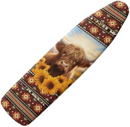 Boho Sunflower Cow Iron Board Cover by Hinthetall
