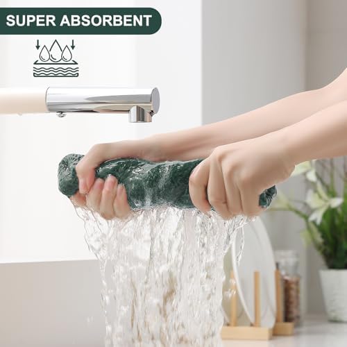 Homaxy 12 Pack 100% Cotton Kitchen Towels and Dishcloths Set - Image 3