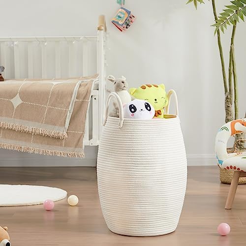 Extra Large Laundry Hamper Basket 105L Woven Blanket Basket - Image 2