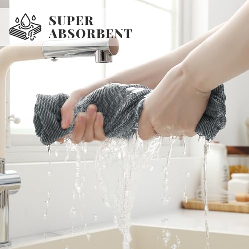 Homaxy 9 Pack Cotton Terry Premium Kitchen Towels, 18 x 28 in - Image 3