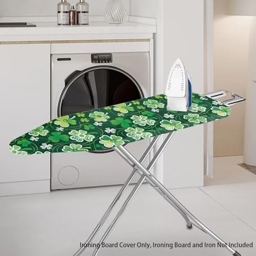 Green Shamrock Ironing Board Cover, 15 x 54 Applicable Standard Size Irish St. - Image 2
