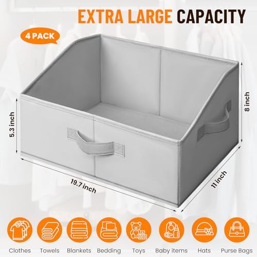 Extra Large Closet Organizers Bins 4 Pack - Image 3