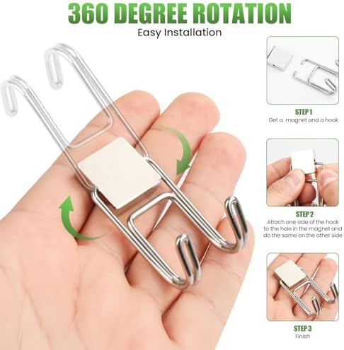 MIKEDE Magnetic Hooks 6Pcs 80lbs+ Magnet Hook 2026 Cruise Essentials - Image 5