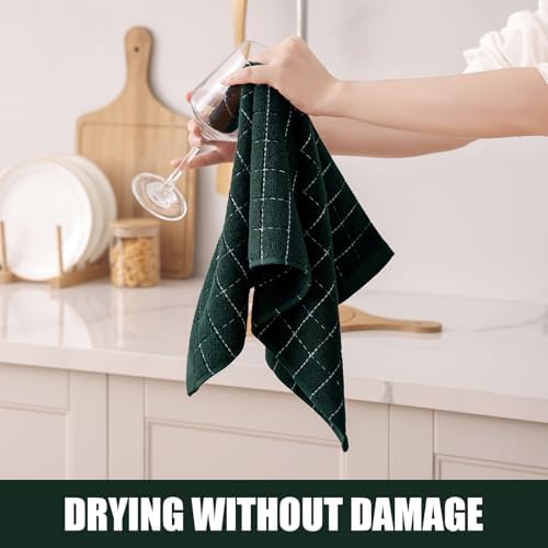 Homaxy 100% Cotton Terry Kitchen Towels, 12 Pack - Image 4