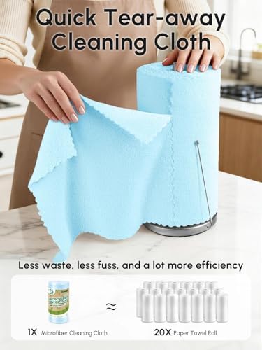 Microfiber Cleaning Cloths Roll 75 Pack 12x12 Inch Lint Free - Image 2