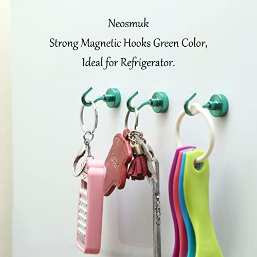 Neosmuk Magnetic Hooks Cruise Ship Essential, 30lb+ Green, 5 Pack - Image 3