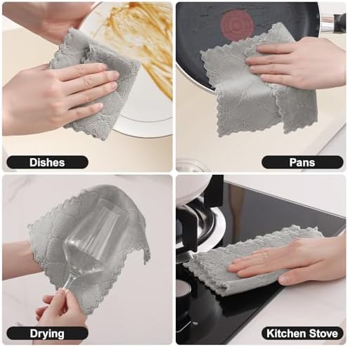 Homaxy Super Soft 18 Pack Coral Velvet Dish Cloths - Image 5