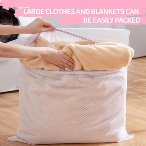 Extra Large Mesh Laundry Bags Washing Bag 6Pack Delicates Bag and Zipper - Image 3