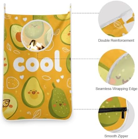 2PCS Hanging Laundry Hamper Bag Over the Door Laundry Hamper Wall Hamper Large - Image 6