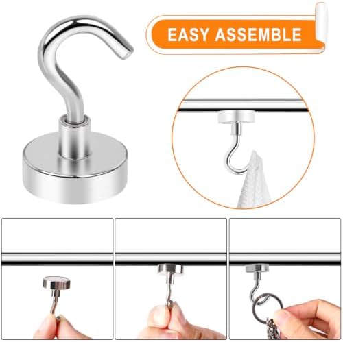 MIKEDE Magnetic Hooks 30lbs Strong Magnets Hook 36 Pack - Image 4