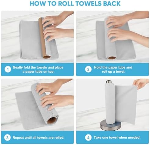 AIDEA Microfiber Cleaning Cloth Roll-600PK, Reusable Paper Towels 11.5×11.5" - Image 7