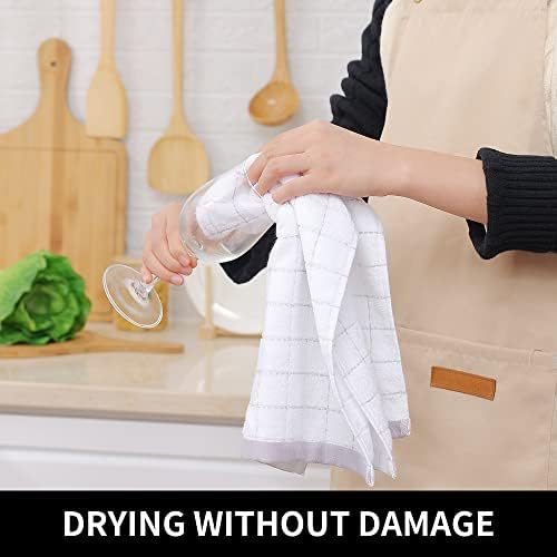 Homaxy 100% Cotton Terry Kitchen Towels, 5 Pack - Image 4