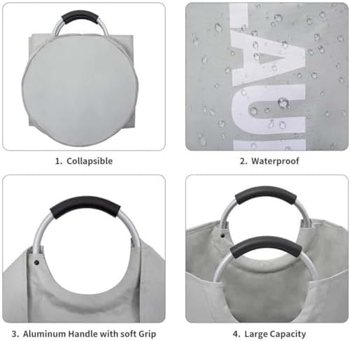 2 Pack 90L Laundry Basket, Waterproof Hamper - Image 3
