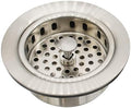Westbrass A214-07 3-1/2" Post Style Large Kitchen Sink Basket Strainer by Westbrass