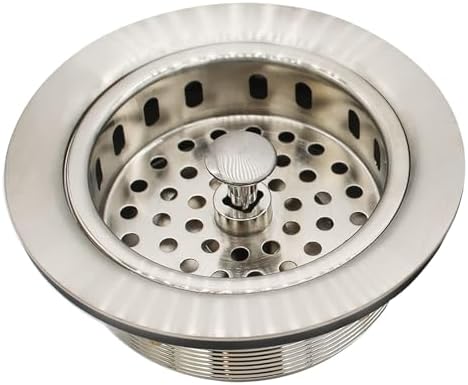 Westbrass A214-07 3-1/2" Post Style Large Kitchen Sink Basket Strainer by Westbrass