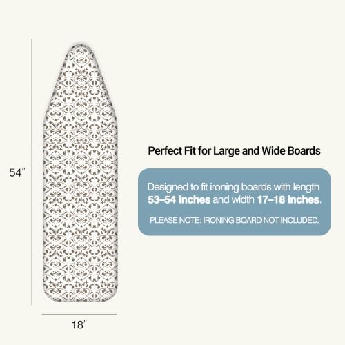 UniSimp Ironing Board Cover and Pad 18"x54" Extra Thick Natural Cotton - Image 5