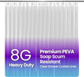 LiBa Shower Curtain PEVA 8G, 72x96 Inch Waterproof Clear by Liba