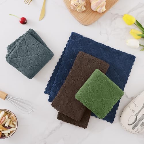 Homaxy Super Soft Absorbent Coral Velvet Dish Cloths 16 Pack - Image 6
