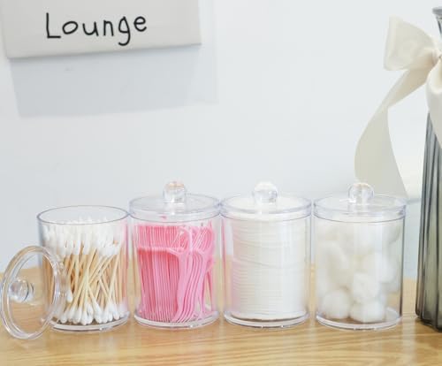 3 Pack Acrylic Qtip Holder Dispenser, Cotton Swab Ball Pad Holder, 10 oz - Image 6