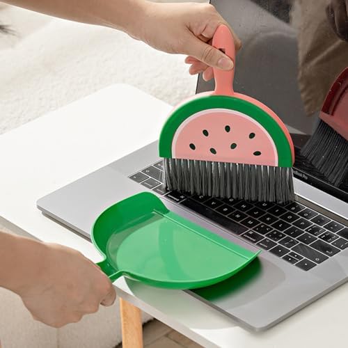 Mini Dustpan and Broom Set Compact Watermelon Lemon Small Hand Dustpan and - Image 5