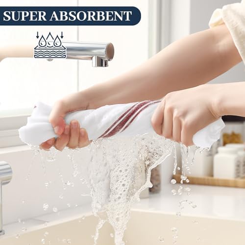 Homaxy 100% Ring Spun Cotton Kitchen Towels 12 Pack - Image 3