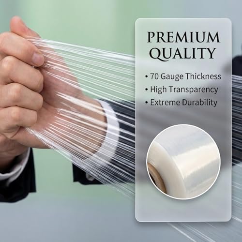Stretch Film Wrap for Moving, 1 Pack 15 Inch x 1000ft 70 Gauge Clear - Image 6