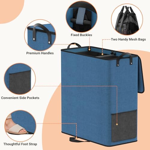155L 2 Section Laundry Hamper - Image 3