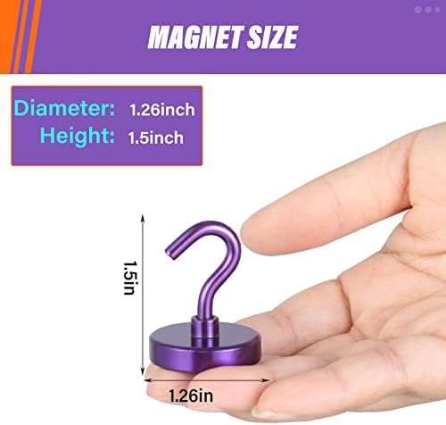 Neosmuk Magnetic Hooks for Cruise Cabins, 130lb Heavy Duty, 4 Pack - Image 4