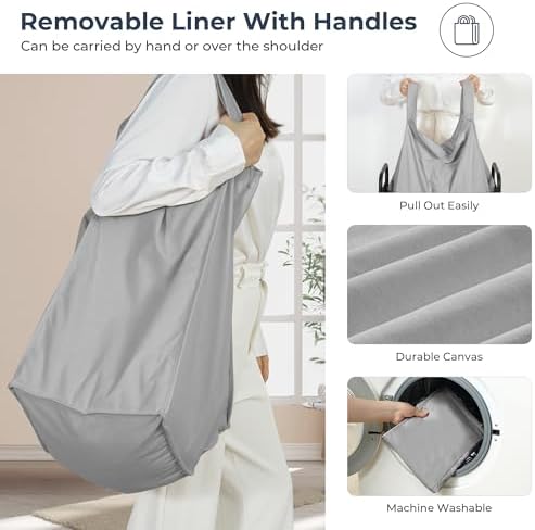 STO STO Laundry Hamper 4 Section, 140L Rolling Laundry Sorter Cart - Image 4