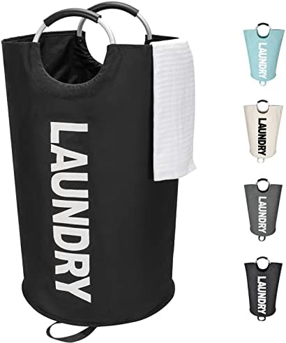 Maxsilan 90L Large Laundry Basket Bag, Collapsible Tall Hamper by Maxsilan