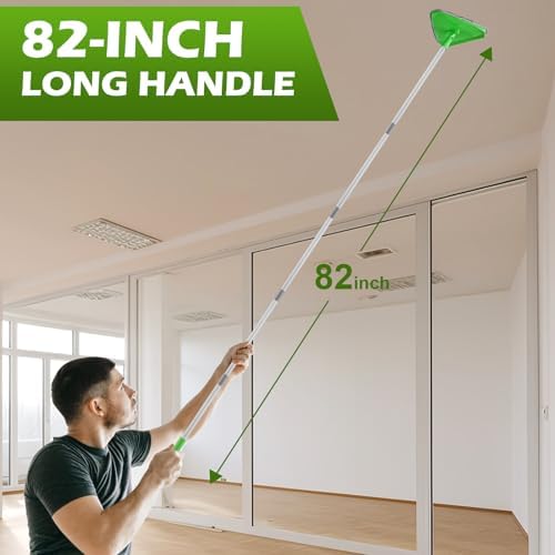 RONSUNG Wall Cleaner Mop, 82-Inch Handle, Baseboard Cleaner Tool, 4 Pads - Image 3