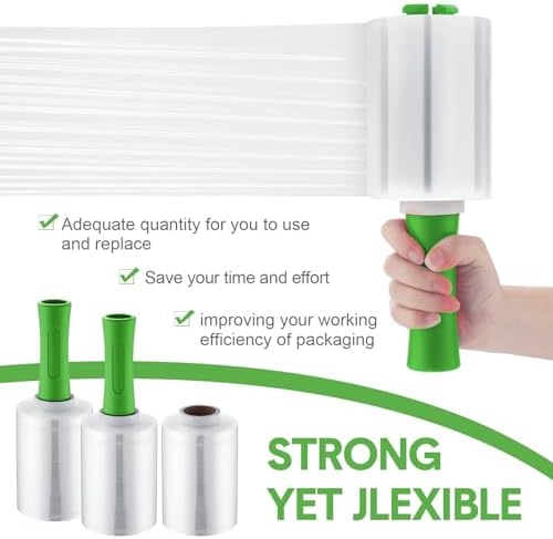 Jutom 16 Pcs Mini Stretch Film Industrial Shrink Wrap Roll Plastic Film - Image 5